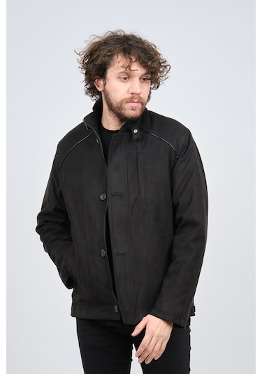 By Serco Erkek Deri Biyeli Klasik Kaban 0620680 Siyah-Siyah