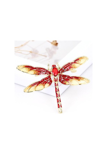 Yeşil Charm Yusufçuk Hayvan Broş Pin Bayanlar Hediye Takı Yeşil