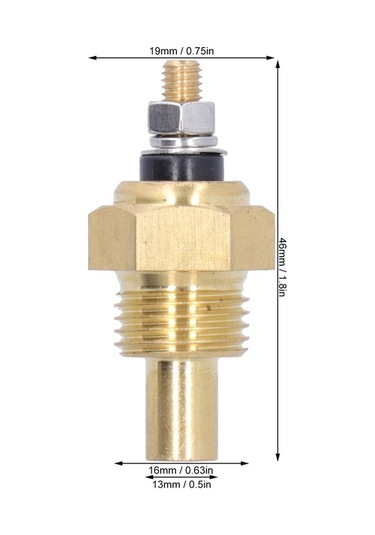 Besthome1 Brass Su Sıcaklığı Sensörü - 3tne78/82/4tnv94 Vb. Dayanıklı, Performanslı, Excavator Onarımı İçin