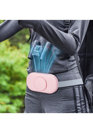 Homyl Taşınabilir Bel Fan Spor Soğutma Fanı Rahat Ekipman 3