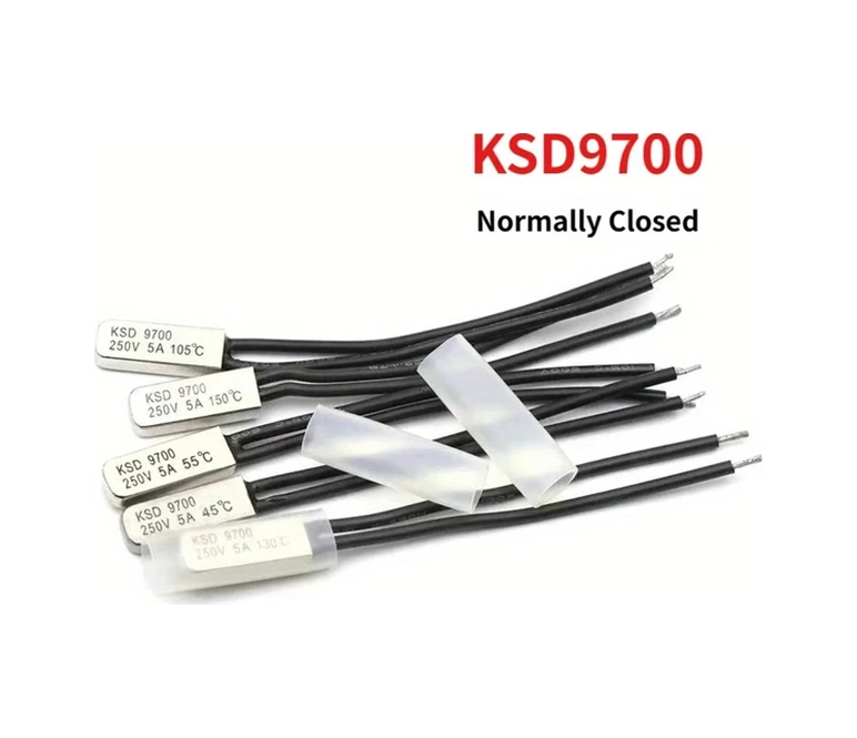 Meridiangoods 5 Adet Ksd9700 50c Nc Termostat Metal Sıcaklık Anahtarı 5a250v