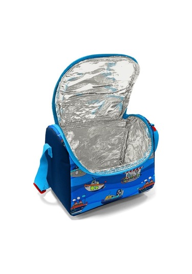 Coral High Lacivert Mavi Gemi Desenli Erkek Çocuk Beslenme Çantası - Thermo Astarlı 11829