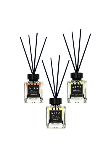 Alya Nature's Scents Cinnamon  + Melon + Lilly Of The Valley Bambu Çubuklu Oda Kokusu 3 x 100 ML 