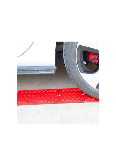 Ally Araç Lastik Kar Ve Çamur Paleti Tekerlek Patinaj Pedi Katla Kırmızı