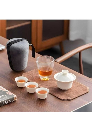 Novahub Kar Beyaz Porselen Çay Seti - Lüks Beyaz Çay Keyfi Beyaz
