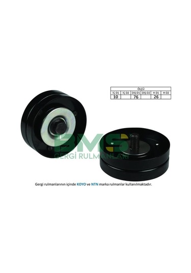 BMS 458 Alternatör Gergi Rulmanı Polo-Golf4-Bora 1.4-1.6 16V Ahw-Bcb