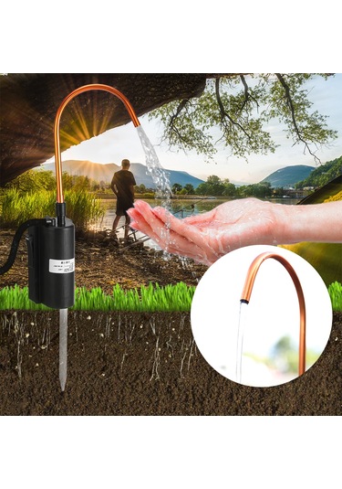 Mufunye Balık Tutma Otomatik Su Alma Makinesi - Taşınabilir Alüminyum Su Pompası, 8 Saat Kullanim Süresi, 1.85m Hortum Pil Dahil Değil