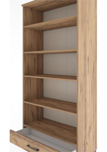 Hyperion Dolap 5 Raflı Tek Çekmeceli 88x44x195 Çam-çam Çam