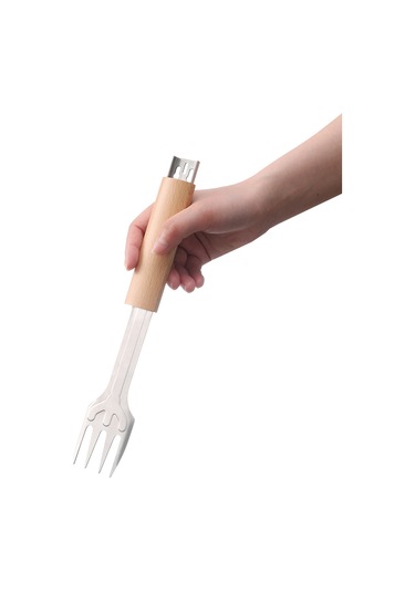 Symbee Çelik Paslanmaz Dışarıda Bbq Mangal Araçları, Ayrılamabilir Tasarım, Gofretli Kenar, Çubuk Ve Spatula, Oyuncaq, 27.8cm, Steak夹 Çok Renkli