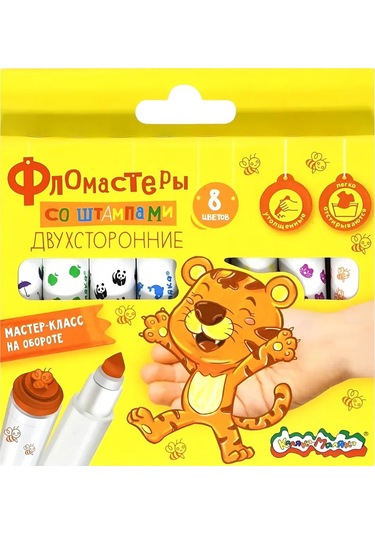 Kalaka-malaka Çocuklar İçin Yıkanabilir Kuru Boya Kalemleri 8 Adet 404249629