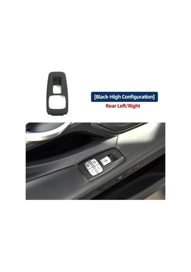 Lhd Araba Ön Sol Sağ Pencere Kaldırıcı Anahtarı Dış Çerçeve Panel Kapak Regülatörü Rear Model B Black 1 Piece Set