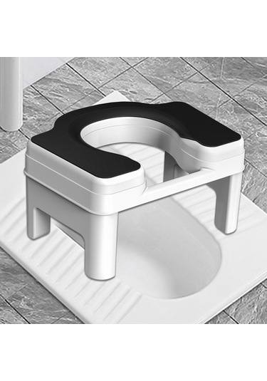 Suntek Tuvalet Taburesi Taşınabilir Kaymaz 18,5cm-beyaz-siyah