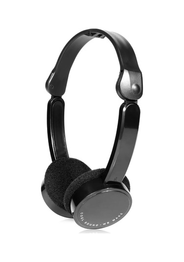 Mufunye Kollu Katlanabilir Kulaküstü Kulaklık T-111 Siyah Logo'lu - 27mm Hoparlör, 32ohm, 20-20000hz