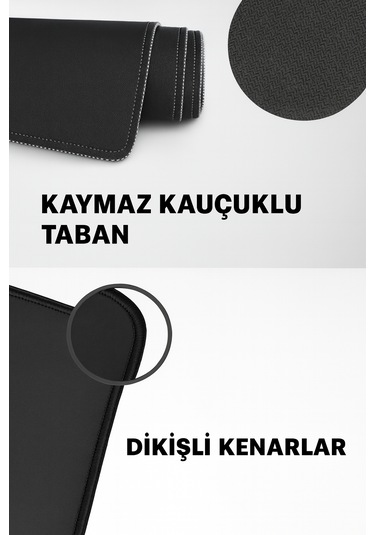 Sarı Lacivert Mouse Pad Kaydırmaz Dikişli Mousepad