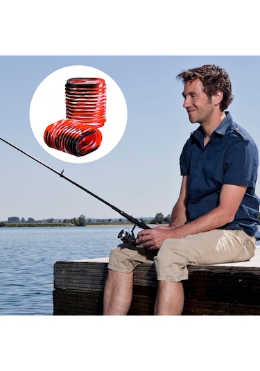 Vkemall 2 Adet Siyah Silikon Balıkçılık Makinesi Kolu Koruması - Leo Fıshıng Tutamak Kaplama