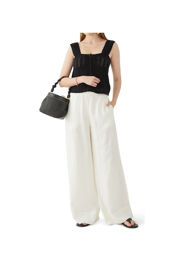 Peony - Peonyofficiall Yazlık Rahat Pantolon Crema