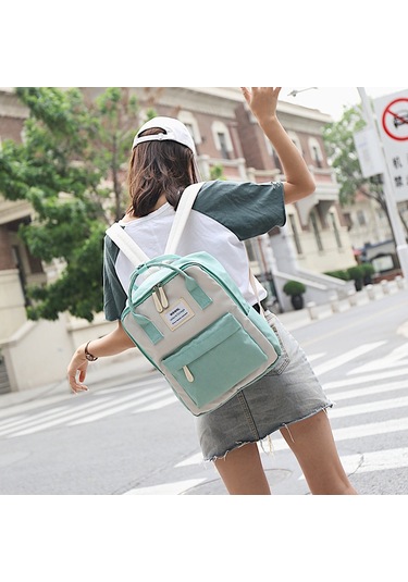 Suofeng Kolej Stili Nylon Çanta - Su Geçirmez Gri Pembe, Öğrenci Okul Çantası, Hafif Ve Dayanıklı, Modern Tasarım Çok Renkli Suofeng Kolej Stili Nylon Çanta - Su Geçirmez Gri Pembe, Öğrenci Okul Çantası, Hafif Ve Dayanıklı, Modern Tasarım Çok Renkli