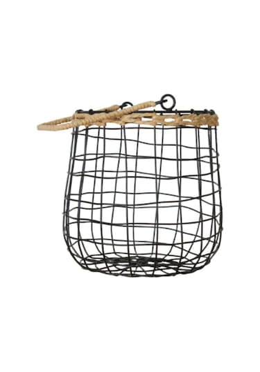 Homyl Avlu İç Ve Dış Mekan Oteli Için Duvara Asılan Sepet Siyah