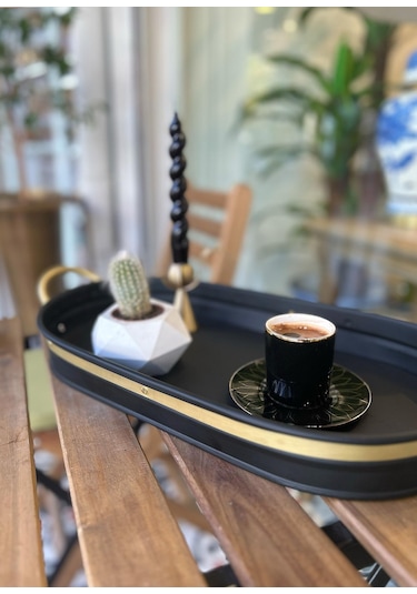 The Mia Galvin Tepsi Siyah 54x24 cm