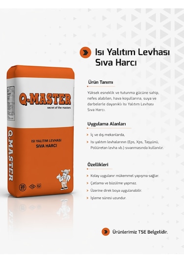 Q-master Isı Yalıtım Levhası Sıva Harcı