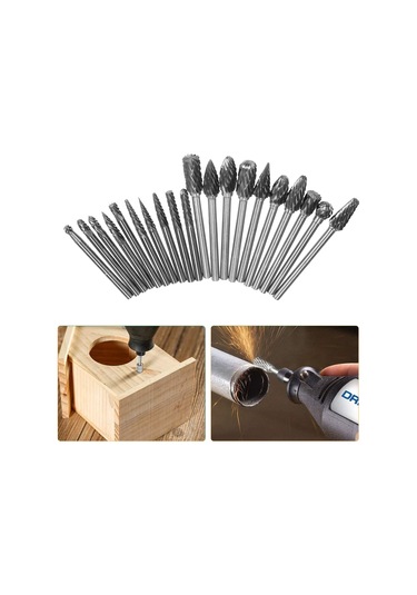 Xindoker 20 Adet Tungsten Carbide Testere Dişli Ahşap File Seti - Farklı Tip Ve Boyutlar, Plastik Kutu İle