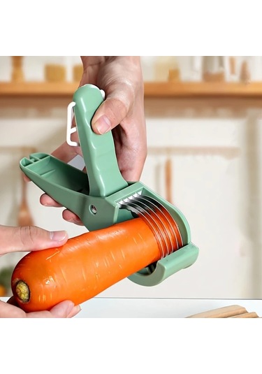 Oldfriend 1 Adet Mutfak Sebze Meyve Dilimleyici Çok Amaçlı Paslanmaz Yeşil Yeşil