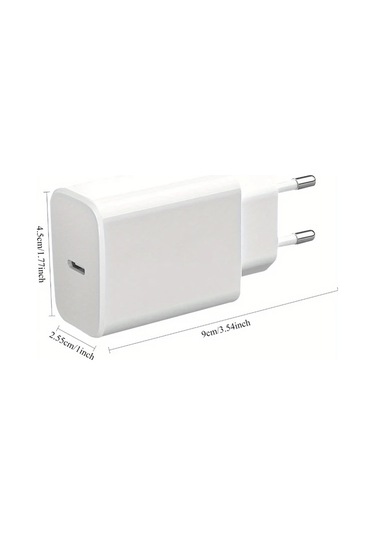 Honeybeeshop İphone 15 16 İçin 20w Usb-c Şarj Adaptörü + 2 Metre Veri Kablosu İpad Pro Air Mini Uyumlu