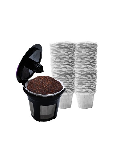 Ruicoo Yeniden Kullanılabilir K-cup İçin 100'lü Paket Çevre Dostu Kahve Filtre Kağıdı - Pratik Ve Kolay Beyaz