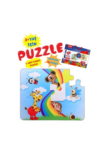 Tox Gökkuşağı 3+ Keçe Yapboz 3 Yaş Puzzle T042