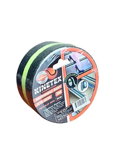 5cmx3mt Fosfor Şeritli - Karanlıkta Parlar Kaydırmaz Siyah Ban