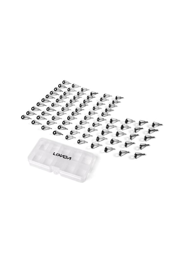 80 Adet Olta Kılavuz Ucu Tamir Kiti Seti Dıy Göz Yüzükler Kutusu İle Farklı Boyut Paslanmaz Çelik Çerçeveler