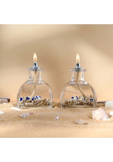 Imperiums Sea Shell Dekoratif Kandil Mum 2'li Set