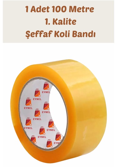 Hotmelt Koli Bandı 1. Kalite Şeffaf Renkli Güçlü Yapışkan 100 M