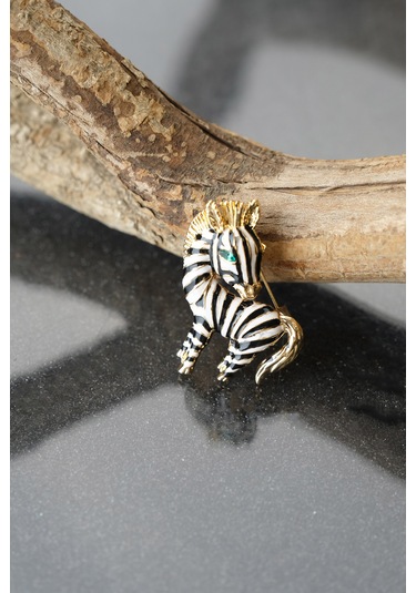 Çildan Womens Zebra Figür Broş