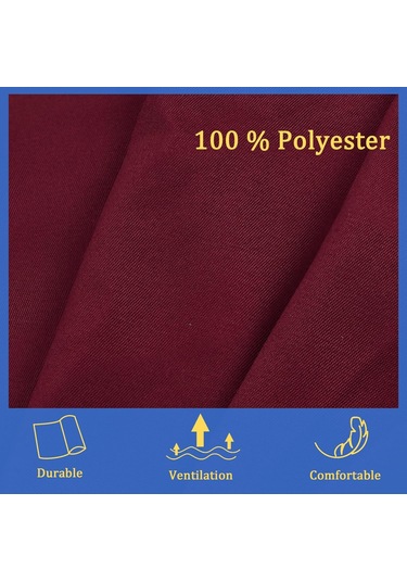 4 Paket Şef Önlüğü, 2 Cepli Ayarlanabilir Önlük, Unisex Kişisel Koyu Kırmızı, Diğer