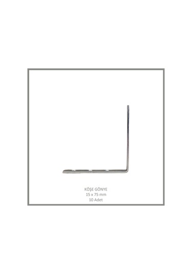 Köşe Gönye, Sac Gönye, 15 X 75 Mm 10 Adet Metalik