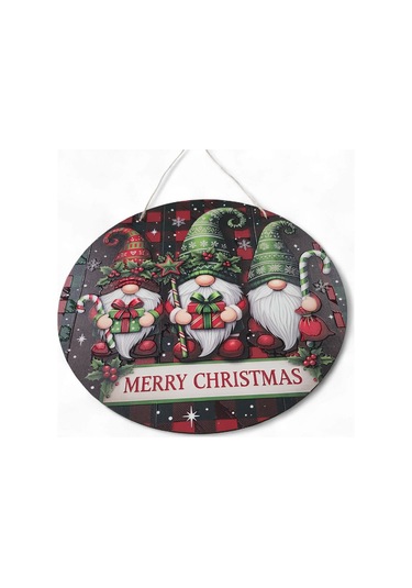 Yılbaşı Cüceleri Kapı Ve Duvar Süsü Merry Christmas 2 30x30
