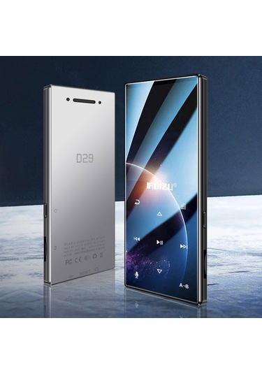 Teltree Ruızu D29 Mini Bluetooth Mp3 Çalar - 1.8" Renkli Ekran, Dokunmatik Tuşlar, Hıfı Ses, Fm Radyo, Kayıt, 8gb Dahili Hafıza, Siyah