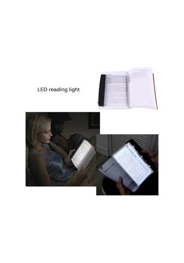 6.7 5.7in Çok Fonksiyonlu Led Düz Panel Gece Görme Okuma Lambası, Geceleri Açık Kitap Sayfası Işığı, Geceleri Yatak Okumak İçin Düz Kitap Işığı Siyah Siyah
