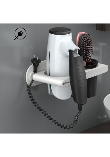 Mengni-menen Saç Kurutma Makinesi Tutucu Duvara Monte Saç Beyaz Diğer