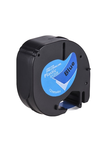 Skycity Dymo Lt-100h Uyumlu Manuel Etiket Bandı - 91205 Model, 12mm Genişlik, 4m Uzunluk, Mavi Renk