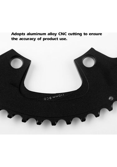 Yaozixa 130bcd 5 Tırnaklı Bisiklet Çarkı - 53t Alüminyum Cnc Kesimli, Ultra Hafif, Orta Yol Bisikleti İçin Tamir Parçası Lb01 Siyah