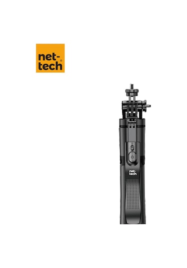 Nettech Nt-mt04 Taşınabilir Selfie Çubuk Multi-function Tripod Stand - Siyah -