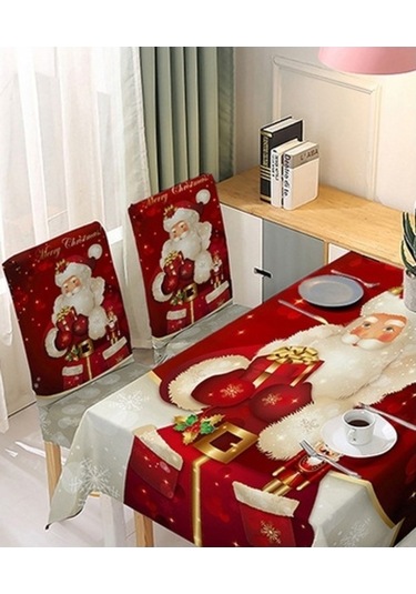 Flybuy Xıxun Tek Streç Şenlikli Sandalye Sandalye Parça Örtüsü Örtüsü Noel Noel Masa Masa Kılıfı Kılıfı Emici Dekorasyon Baskılı Baba 210cm 140 Ni Gri