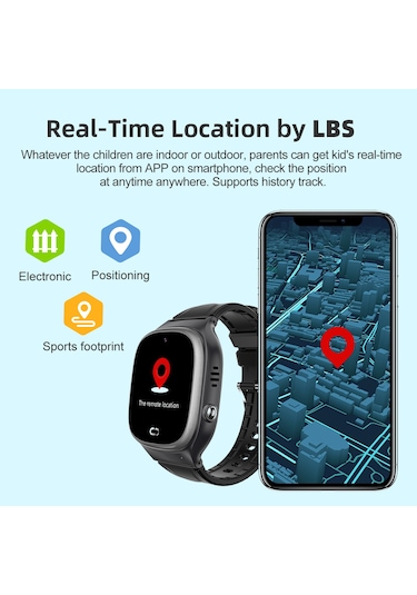 Geeksen Td-45 2g Çocuk Akıllı Telefon Saati Çocuk Sos Çağrı Sesli Sohbet Ip67 Su Geçirmez Nano Sım Kart Yuvası İle Lbs Konum Kamera Saat Silikon Kayış Kız Erkek Oyuncakları Akıllı Saat (İthalatçı Garantili)