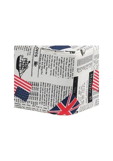 Flybuy Ud Tabure Renkli Pamuk Keten Koltuk, 28x28x18cm, Çok Renkli Koltuk Örtüsü, Ev/kafe/salon İçin Çok Renkli