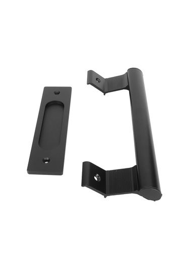 Vkemall Alüminyum Alçıklı Siyah Çift Taraflı Kaydırmalı Kapı Kolu - Deliksiz Montajlı Ev Bahçe Depo Dolap Uygun Diğer