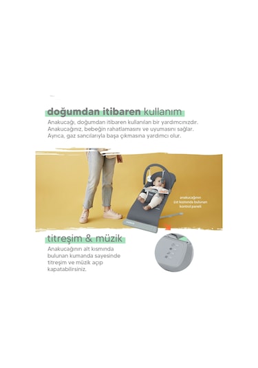 Huggy Wave Bebek Hareket Ettikçe Sallanabilen Müzikli Anakucağı