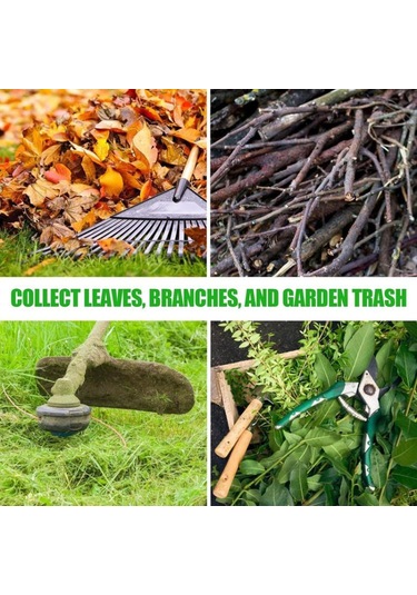 Taşınabilir Pop-up Yaprağı Toplayıcı Yeniden Kullanılabilir Veranda Organizatörleri Yeşil , Boyut:144 X 74 X 52cm