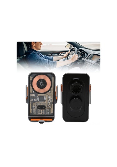 Padalink 15w Cam Kapaklı Otomatik Klemeli Kablosuz Araç Şarj Cihazı, 360 Döner, 200mah Batarya, Qi Uyumlu, Farklı Telefon Adaptörleriyle